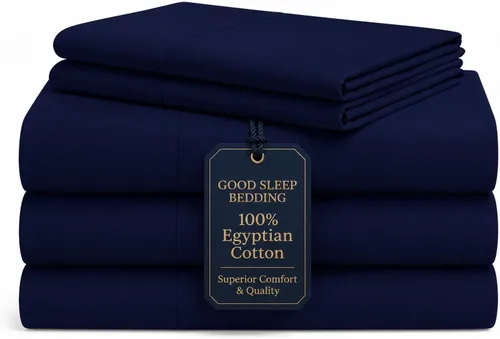 Miniatura 33 de Good Sleep Bedding Juego de sábanas divididas tamaño King para cama ajustable, sábanas de lujo, algodón egipcio, juego de sábanas de 5 piezas