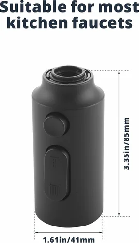 Miniatura 8 de Reemplazo de cabezal de grifo de cocina extraíble, boquilla de cabezal rociador extraíble de 3 funciones con 9 adaptadores para grifo de fregadero