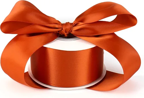 Miniatura 16 de Cinta de Cobre de 2 Pulgadas Cinta de Satén de Doble Cara Cinta de Cobre Gruesa para Envolver Regalos Decoración de Bodas Decoraciones de Ramo