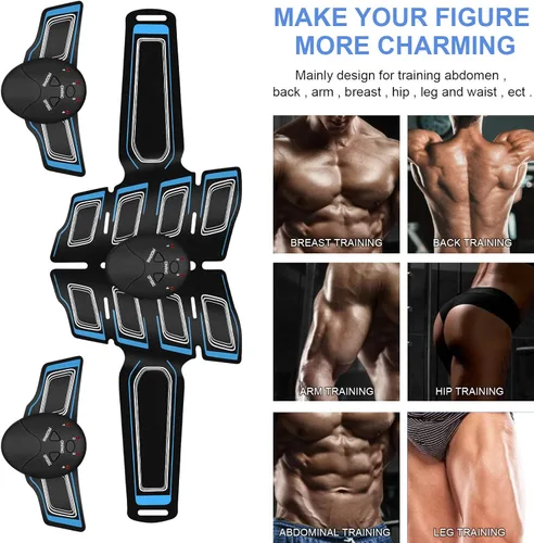 Miniatura 2 de Estimulador muscular EMS Tónico muscular Cinturón de tonificación abdominal Entrenador muscular corporal Entrenador abdominal Cinturón de tóner