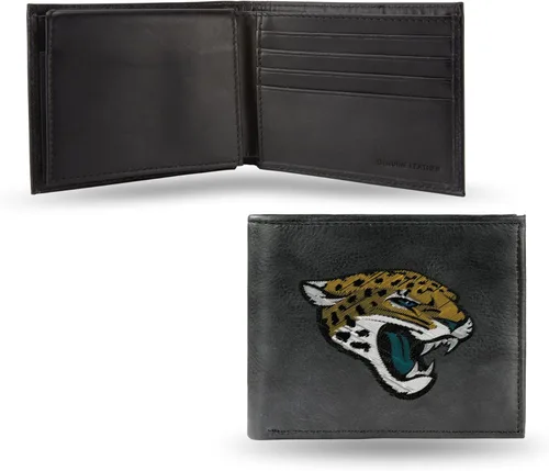 Miniatura 14 de Rico Industries Billetera de cuero bordada para hombre de la NFL
