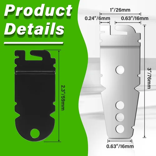 Miniatura 4 de 8212560 y 8269145 - Clips de montaje para lavavajillas Whirlpool Kenmore KitchenAid con tornillos