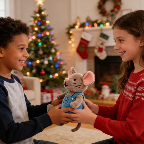 Miniatura 7 de Give Mouse Cookies - Adorable peluche de ratón pequeño con ropa, ideal para los pequeños que aman las galletas (9.5 pulgadas)