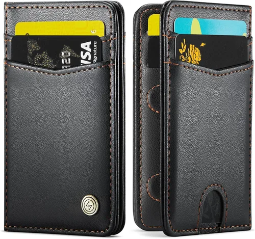 Cartera delgada para hombre y mujer Me99, Negro, Minimalista
