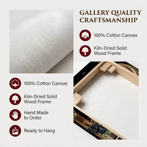 Miniatura 5 de MuralMax Lienzo decorativo personalizado para pared, diseño de barril de vino del valle de Napa, regalos para padres, abuelos, recién casados
