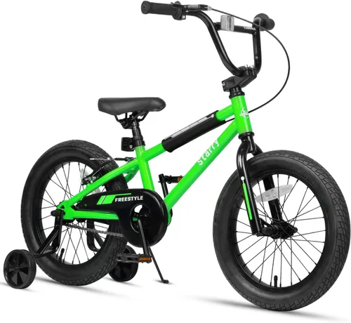 Miniatura 13 de cubsala Bicicleta para niños de 12, 14, 16, 18 pulgadas, estilo BMX, con ruedas de entrenamiento, freno para niños de 2 a 10 años, varios