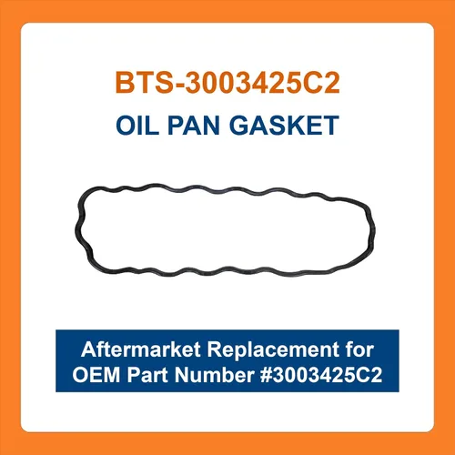 Miniatura 2 de BTS-3003425C2 Junta de cárter de aceite, compatible con motor Navistar Maxxforce 13, repuesto del mercado de accesorios para OEM 3003425C2, Junta