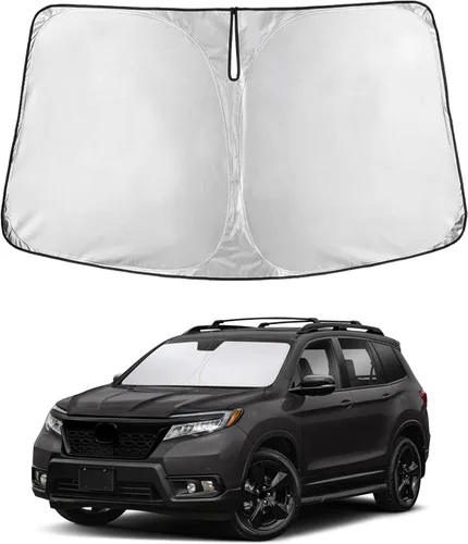 Miniatura 160 de Econour Parasol para parabrisas compatible con Honda Civic 2016-2021, protector de parasol plegable para ventana, bloquea los rayos UV y mantiene tu