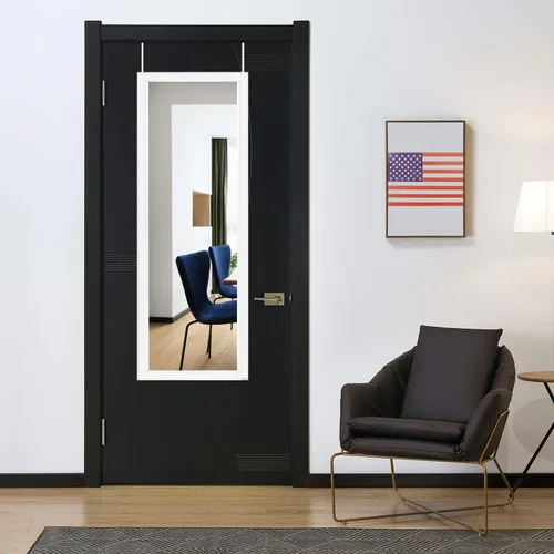 Miniatura 2 de MIRUO - Espejo de pared para colgar sobre la puerta, marco de poliestireno para baño, dormitorio, sala de estar, dormitorio y más