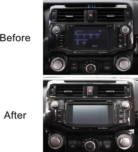 Miniatura 6 de Voodonala Para 4Runner ABS Control Central Navigation Dashboard Instrumento Fascia Panel Cubierta Trim para 2010-2019 Toyota 4Runner Accesorios