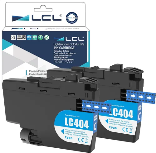 Miniatura 9 de LCL Cartucho de tinta de repuesto compatible para impresoras Brother LC-404 LC404 LC-404BK LC404BK MFC-J1205W MFC-J1205W XL MFC-J1215 MFC-J1215W