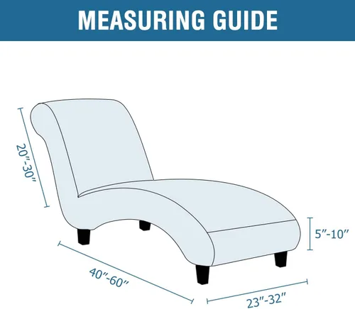 Miniatura 2 de H.VERSAILTEX Funda de Terciopelo para Chaise Lounge, Funda de Chaise sin Brazos de Lujo para Sala de Estar, Lavable a Máquina, Gris