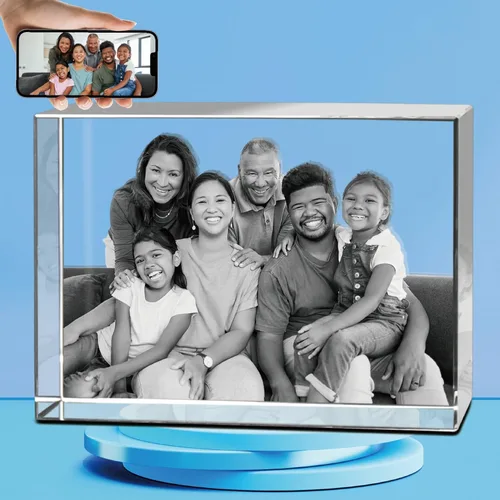 Miniatura 14 de Foto en cristal 3D de HAN'S LASER, regalo personalizado con tu propia foto, regalo único para el día del padre, matrimonio, regalo conmemorativo