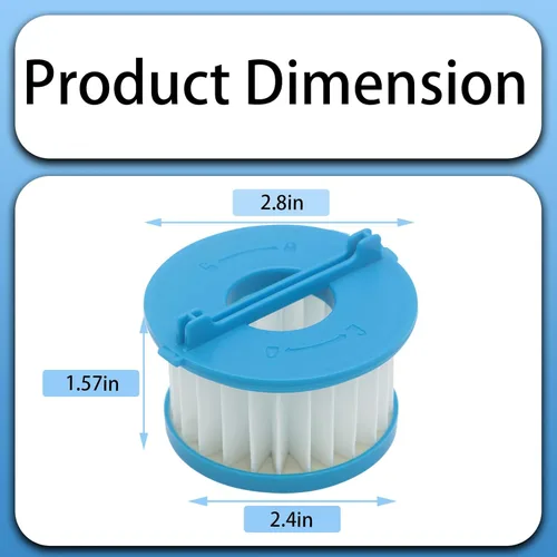 Miniatura 3 de Paquete de 4 filtros HEPA A32F02 compatibles con Ryobi 18V ONE+ aspiradora de mano húmeda y seca PCL702 PCL702B PCL702K