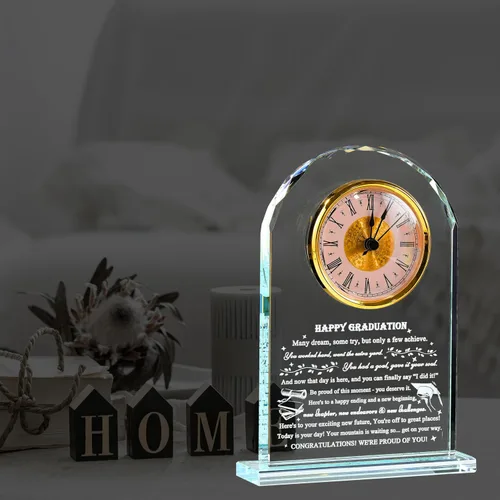 Miniatura 7 de Regalos de graduación Qianwei para él y ella - Reloj de cristal Clase de 2025 Regalos de presente para mujeres y hombres, graduados de universidad