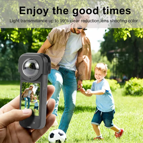 Miniatura 7 de PULUZ Cubierta protectora de lente para Insta360 X4, protector de lente de cámara de vidrio óptico para Insta 360 x4, antiniebla, anticaída, 98%