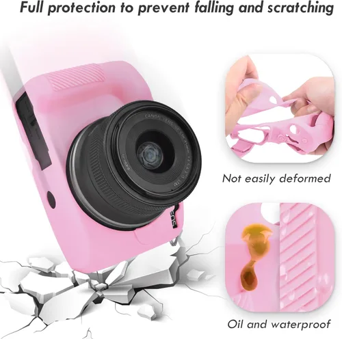 Miniatura 8 de Rieibi EOSR50 EOS R50 Estuche, Estuche Protector de Silicona Suave para Cámara Vlogging Canon EOS R50 EOSR50, Estuche de Cámara EOS R50 Ligero