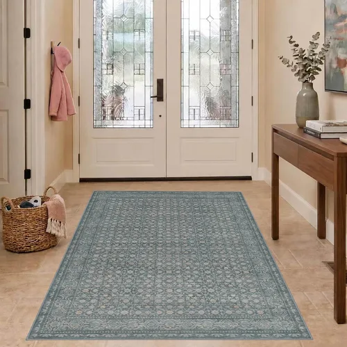 Miniatura 96 de Rugxara Alfombra de entrada lavable de 3 x 5, alfombras de pasillo bohemias antideslizantes para pasillo, entrada, cocina, baño, cuarto