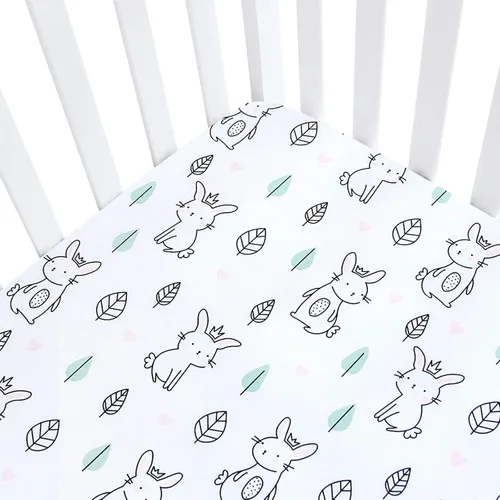 Miniatura 14 de Sábana de franela para cuna para niño o niña, 100% algodón, increíblemente suave, ajustada para cuna estándar (28" X 52") y colchones para niños