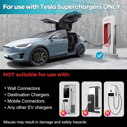 Miniatura 7 de Adaptador de vehículo eléctrico compatible con Tesla Supercharger (NACS) a CCS - 500 amperios / 1,000 V - Carga rápida de tu CCS1 en supercargadores