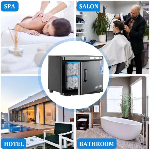 Miniatura 5 de Armario calentador de toallas calientes con luz LED - JXSDLIY 23L Armario de toallas de gran capacidad para baño 2 en 1 Calentadores de toallas