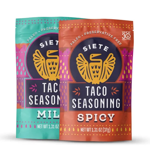 Miniatura 18 de Condimento Siete Suave para taco Paleo, sin conservadores, aprobado para dieta Whole 30 (paquete de 1).