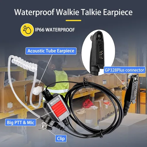 Miniatura 3 de Retevis RT48 Walkie Talkies impermeables con auricular, radio profesional y empresarial de 2 vías, radio bidireccional resistente, cargador de seis
