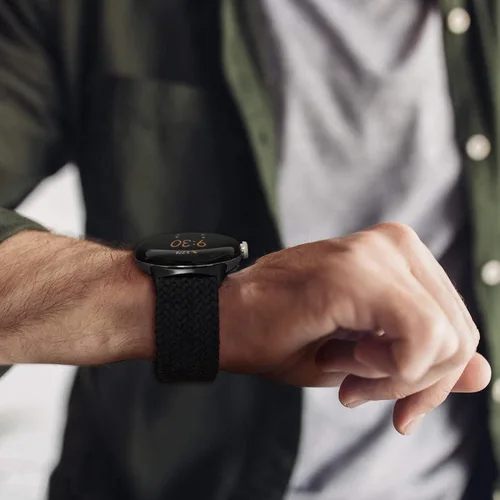 Miniatura 5 de Abanen Correa deportiva de nailon elástica para Google Pixel Watch, correa trenzada elástica suave de secado rápido compatible con Google Pixel Watch
