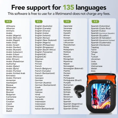 Miniatura 2 de Auriculares BEARTAIN NE20, Nuevos Auriculares AI NE20 de 2025 con Traducción en Tiempo Real, Auriculares Traductor de Idiomas con Pantalla Táctil