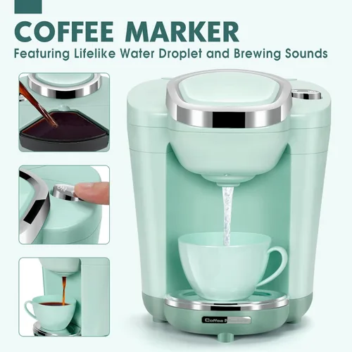 Miniatura 2 de Juego de juguetes de electrodomésticos de cocina con cafetera, mezcladora, tostadora, licuadora, juego de cocina para niños, accesorios de cocina