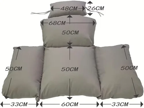 Miniatura 2 de Cojín para silla de huevo colgante para patio, cesta colgante, asiento lavable, color burdeos