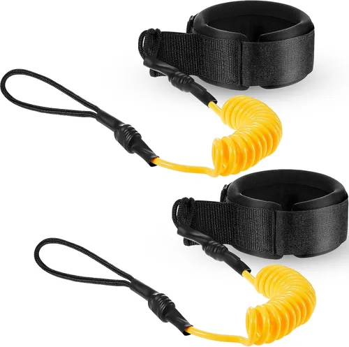 Miniatura 7 de 2 correas de tabla de surf, correa en espiral, para tabla de remo, para tabla de surf, compatible con SUP Surfing, correa de cuerda de pierna