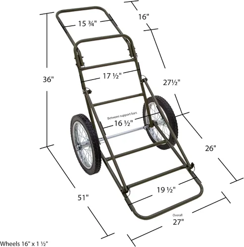 Miniatura 2 de Kill Shot - Carro de juego plegable para caza de ciervos con capacidad de 500 lb y ruedas de goma de 16" para transportar ciervos, caza