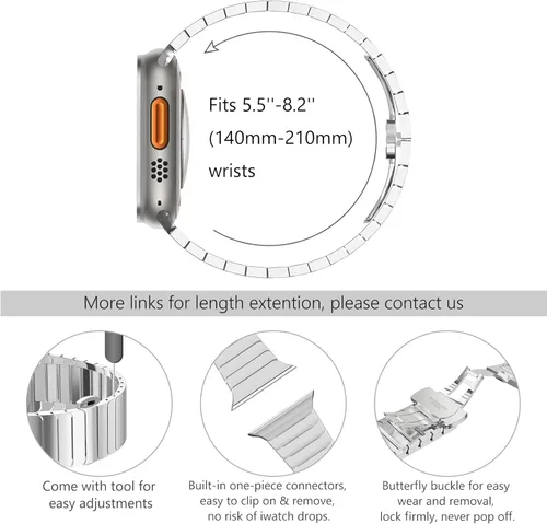 Miniatura 4 de Wingle Compatible con Apple Watch Band Ultra 3/2/1 Band de 1.92 pulgadas, Series 11, 10, 1.81, 1.77, 1.73 y 1.65 pulgadas, SE 3/2/1 Series 9, 8, 7