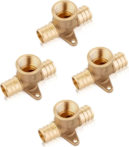 Miniatura 9 de EFIELD 1/2 "Pex x 1/2" Pex x 1/2" hembra NPT Drop-ear Tee, Latón Crimp Fitting, (PEX1807170)