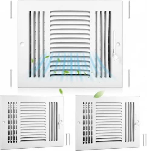 Miniatura 13 de Zonon 1 cubierta de ventilación de techo de 6 x 10 pulgadas, 3 vías para pared lateral, pared lateral, cubierta de ventilación de aire