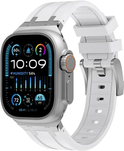 Miniatura 15 de Apple Watch Band para iWatch Ultra Series, correa de reloj de silicona para hombres, diseño fresco, compatible con Apple Watch de 1.929 in, 1.772
