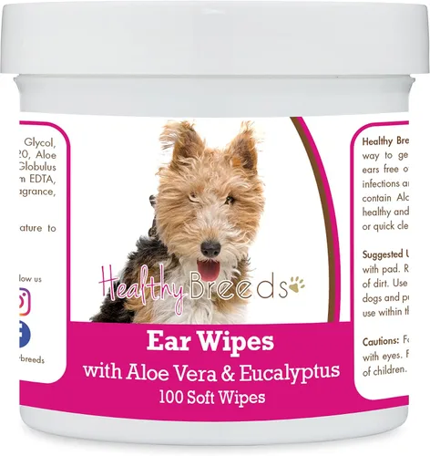 Miniatura 99 de Healthy Breeds Pastor alemán, silla de montar, toallitas de limpieza de oídos con aloe y eucalipto para perros, 100