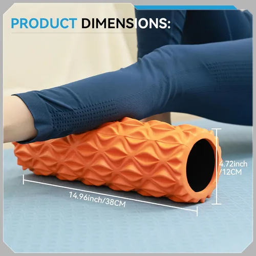 Miniatura 2 de Rodillo de espuma, masajeador de tejido profundo de 15 pulgadas para masaje muscular, liberación de puntos gatillo miofascial, ejercicio, yoga