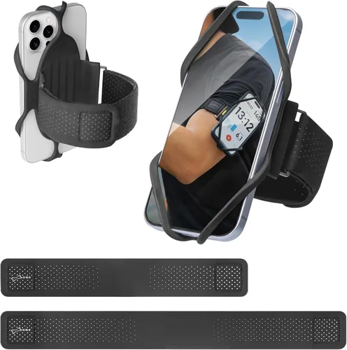 Miniatura 8 de BONE Run Tie 3, brazalete deportivo de silicona agradable al tacto con estructura de doble capa para disipación de calor, soporte de teléfono