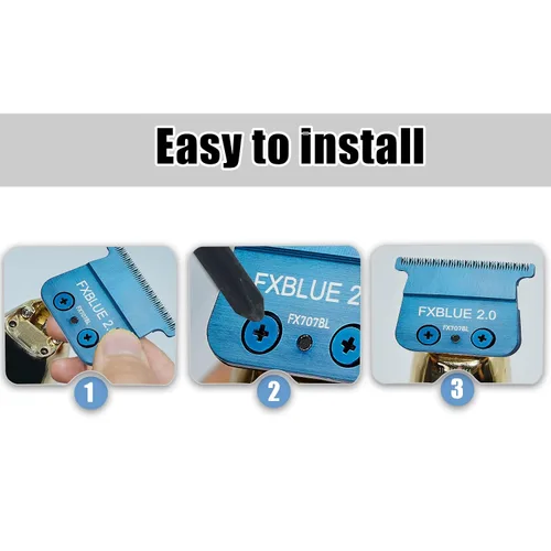 Miniatura 5 de FX707BL 2.0 Cuchillas de repuesto, cuchillas en T estándar y de dientes finos compatibles con recortadoras FX787, FX799 y LoPROFX FX726, FX729