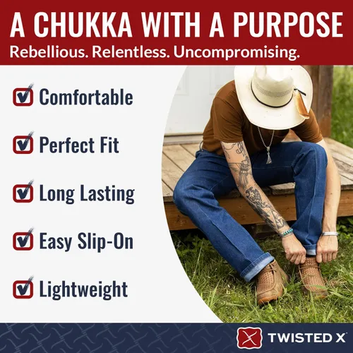 Miniatura 5 de Twisted X Botines Chukka Driving Moc para hombre