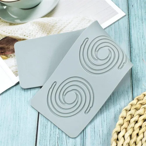 Miniatura 5 de Molde de patrón geométrico, molde en espiral hueco 3D de silicona para fondant para decoración de pasteles, cupcakes, alimentos