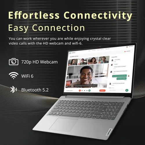 Miniatura 6 de Lenovo IdeaPad 1 - Laptop HD de 15.6 pulgadas, Intel Pentium Silver N6000, 4 GB de RAM, 288 GB de almacenamiento