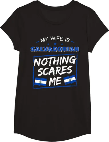 Miniatura 6 de Camiseta con la bandera de raíces salvadoreñas de El Salvador My Wife Is Salvadoran Roots, Negro