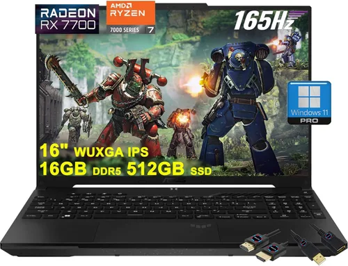 ASUS TUF Gaming A16 Laptop | 16 pulgadas WUXGA 165Hz 100% sRGB | AMD 8-core Ryzen 7 7735HS | 16GB DDR5 512GB SSD | Radeon RX7700S 8GB (>RTX4060) |