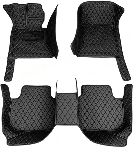 Tapetes para piso de automóvil, impermeables, antideslizantes, de piel sintética, protección para piso. Juego de almohadillas para pies de