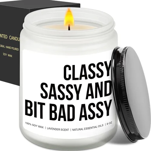 Regalos divertidos para ella: regalos sarcásticos de cumpleaños y Navidad para mejor amiga, hermana, novia o esposa, vela perfumada personalizada