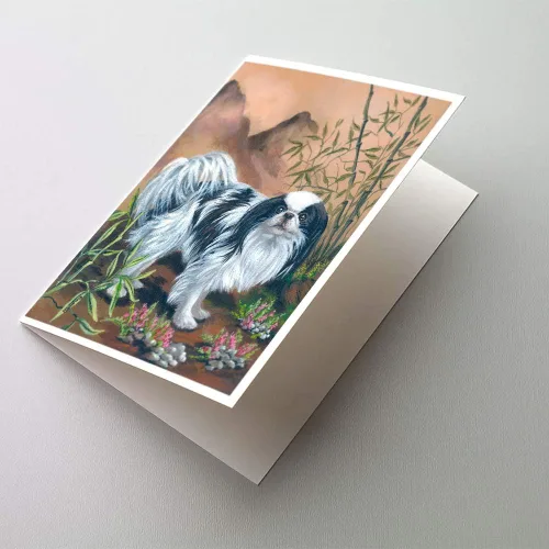 Miniatura 141 de Caroline's Treasures PPP3013GCA7P - Tarjetas de felicitación y sobres para mascotas de Basset Hound Teacher, paquete de 8 tarjetas en blanco