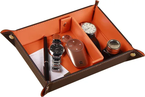 Miniatura 11 de Cuenco para llaves para hombres, soporte para entrada, mesita de noche, bandeja de valet para cosas de bolsillo, organizador de mesita de noche